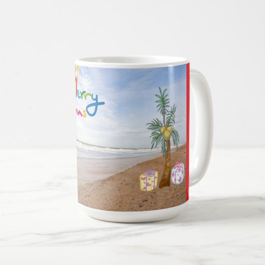 MUG BEACH CHRISTMAS CHRISTMAS CLOCK (Devant droit)