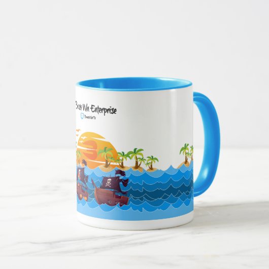 Mug Beach & Coconut - BruceWnTv (Devant droit)