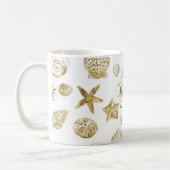 Mug Beach Gold Sea Shells (Gauche)