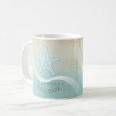 Mug Beach House Nautical Starfish Aqua Blue ID623 (Devant gauche)