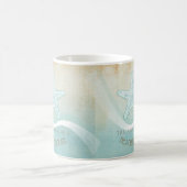 Mug Beach House Nautical Starfish Aqua Blue ID623 (Centre)
