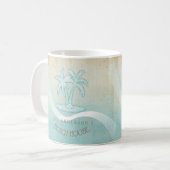 Mug Beach House Palm Trees Aqua ID623 (Devant gauche)