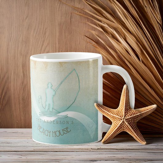 Mug Beach House Pêcheur nautique Aqua Blue ID623