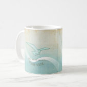 Mug Beach House Seagull Aqua Blue ID623 (Devant gauche)