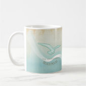Mug Beach House Seagull Aqua Blue ID623 (Gauche)