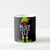 Mug Beach Lover Elf Correspondant Famille Groupe Noël  (Centre)