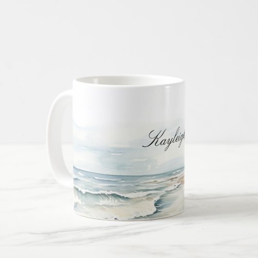 Mug Beach Ocean Palm Tree Mariage (Devant gauche)
