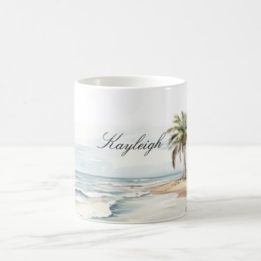 Mug Beach Ocean Palm Tree Mariage (Centre)