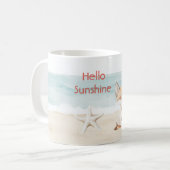 Mug Beach Ocean Starfish Fox Hello Sunshine (Devant gauche)