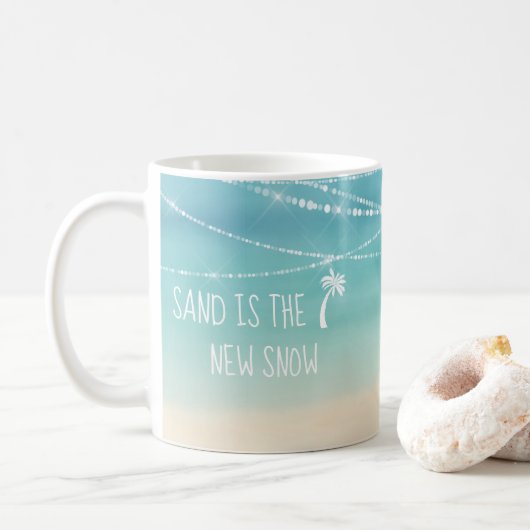 Mug Beach Sand est la nouvelle neige Floride hiver (Avec donut)