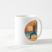 Mug Beach Sunset Yoga Silhouette | Coastal Yogi Life (Devant droit)