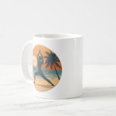 Mug Beach Sunset Yoga Silhouette | Coastal Yogi Life (Devant gauche)