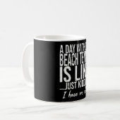 Mug Beach Tennis drôle de sport cadeau (Devant gauche)