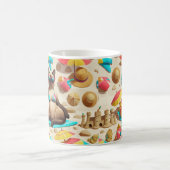 Mug  Beach themed for Siamese Cat Lovers Party (Centre)