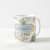 Mug Beach Umbrella Tropical Shells Palm Leaves (Devant droit)