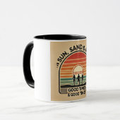 Mug Beach Vibes Sunset Amitié Objectifs (Devant gauche)