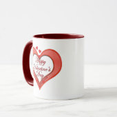 Mug Beaded Red Heart Valentine (Devant gauche)