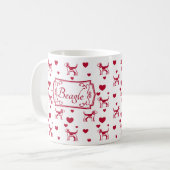 Mug beagle aux coeurs (Devant gauche)
