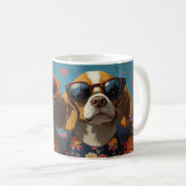 Mug Beagle avec Roses du Cœur pour la Saint-Valentin (Devant droit)