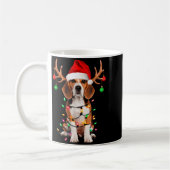 Mug Beagle Christmas Tree Shirt Beagle Santa Hat Lover (Gauche)