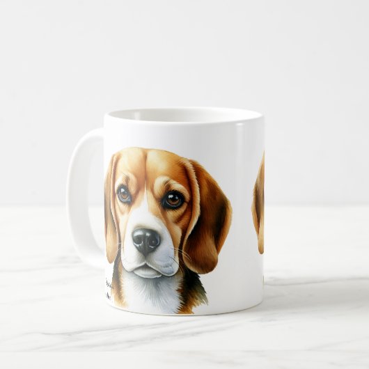 Mug Beagle couleur eau (Devant gauche)