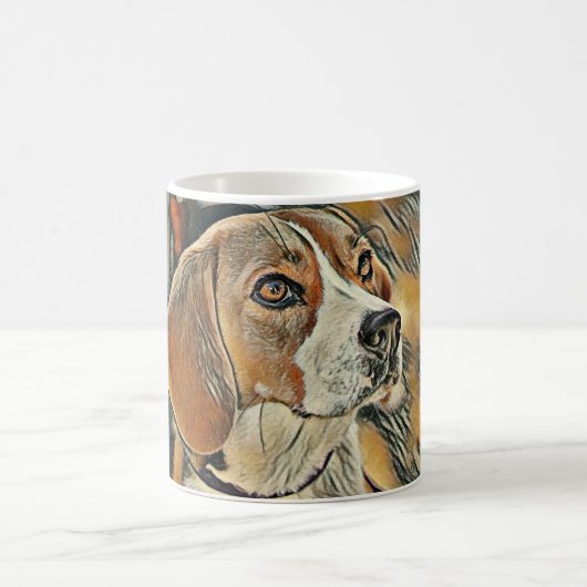 Mug Beagle, croquis de couleur (Centre)
