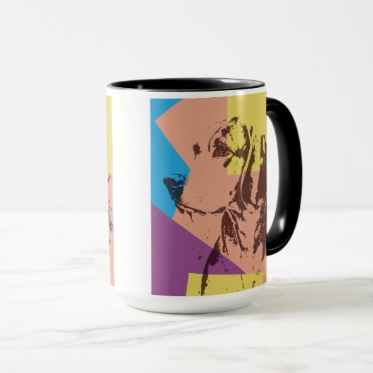 Mug Beagle d'effet Pop Art (Devant droit)