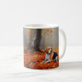Mug Beagle en automne Leaves automne Inspire (Devant droit)