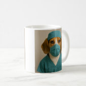 Mug Beagle en tenue de bloc (Devant droit)
