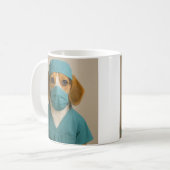 Mug Beagle en tenue de bloc (Devant gauche)