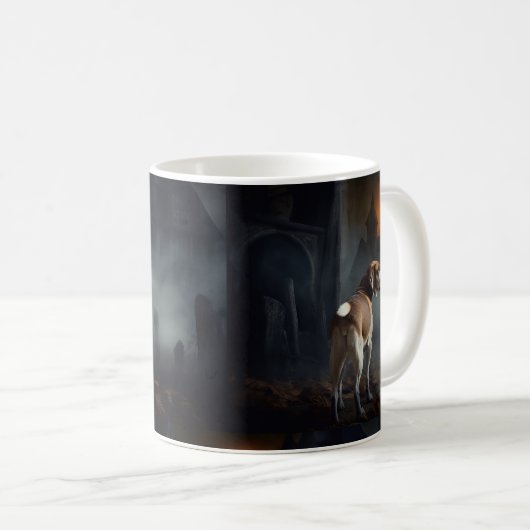 Mug Beagle Halloween effrayant (Devant droit)