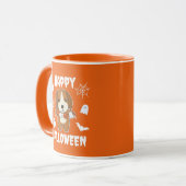 Mug Beagle Happy Halloween Costume de chien (Devant gauche)