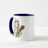 Mug Beagle Hippy Jouant de la Guitare (Devant gauche)