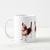 Mug Beagle Howling Amoureux des chiens personnalisé (Gauche)