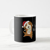 Mug Beagle Joyeux Noël Animaux d'hiver Chien Café M (Devant gauche)