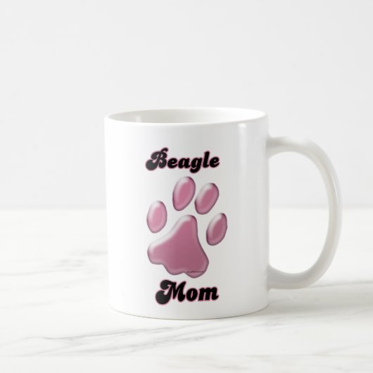 Mug Beagle Maman Pink Pawprint (Droite)