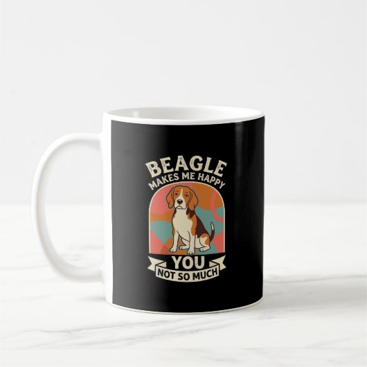 Mug Beagle Me Rend Heureux Vous Pas Tant Chien (Gauche)