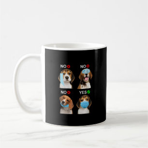 Mug Beagle Porter Masque Visage / Drôle Beagle