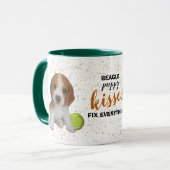 Mug Beagle Puppy Kisses Réparez tout Musique (Devant gauche)