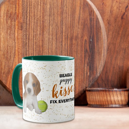 Mug Beagle Puppy Kisses Réparez tout Musique