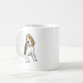 Mug Beagle se reposant (Devant gauche)