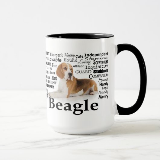 Mug Beagle Traits Musique (Droite)