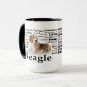 Mug Beagle Traits Musique (Devant gauche)