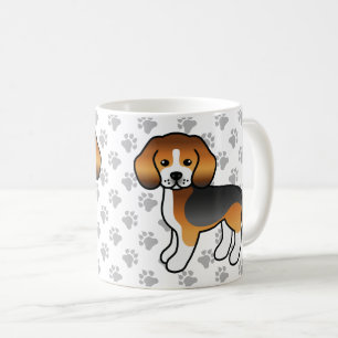 Mug Beagle Tricolore Chien de Dessin Animé Mignon & Pa