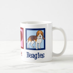 Mug Beagles mignons de l'amour de la paix