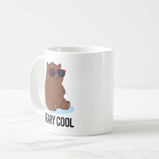 Mug Béaire Cool Funky Brown Bear Pun (Devant gauche)