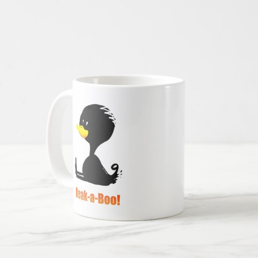 Mug Beak-a-Boo! Cute Cartoon Duck with Funny Pun (Devant gauche)