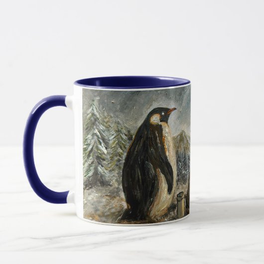 Mug Beam Lingering Whimsical Aurora Animals Painting (Gauche)