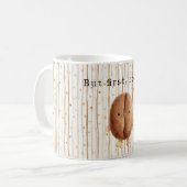 Mug Bean But First Coffee Brown Dots Stripes (Devant gauche)