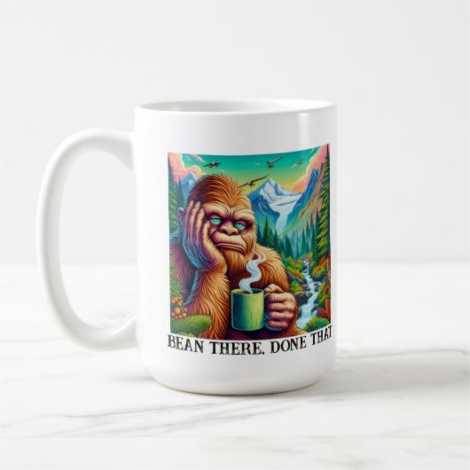 Mug Bean There, Done That - Dessin drôle de Bigfoot (Gauche)